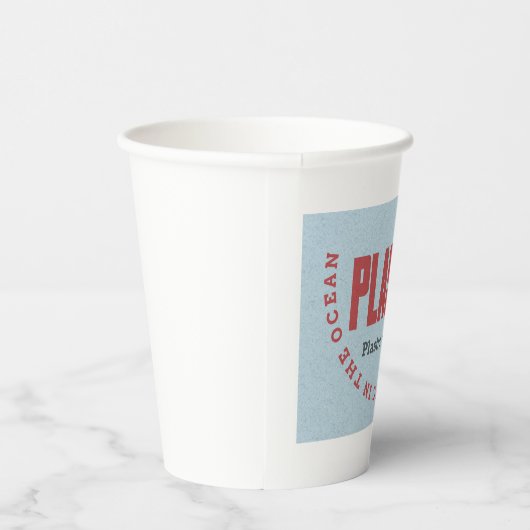 Geen plastic meer in de oceaan | Zeeverontreinigin Papieren Bekers (Rechts)