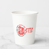 Geen plastic meer in de oceaan | Zeeverontreinigin Papieren Bekers (Achterkant)