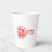 Geen plastic meer in de oceaan | Zeeverontreinigin Papieren Bekers (Voorkant)