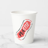 Geen plastic meer in de oceaan | Zeeverontreinigin Papieren Bekers (Voorkant)