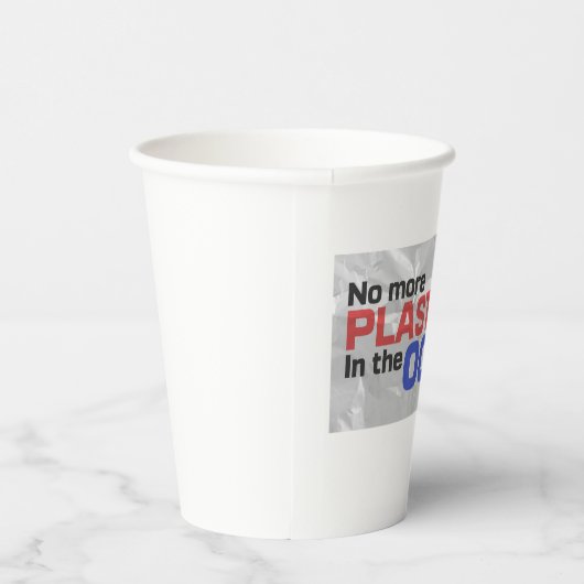 Geen plastic meer in de oceaan | Zeeverontreinigin Papieren Bekers (Rechts)
