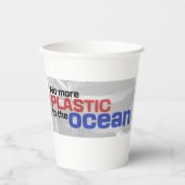 Geen plastic meer in de oceaan | Zeeverontreinigin Papieren Bekers (Voorkant)