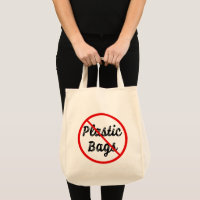 Geen plastic tassen Aarde Rood en Zwart