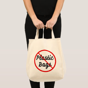 Geen plastic tassen Aarde Rood en Zwart