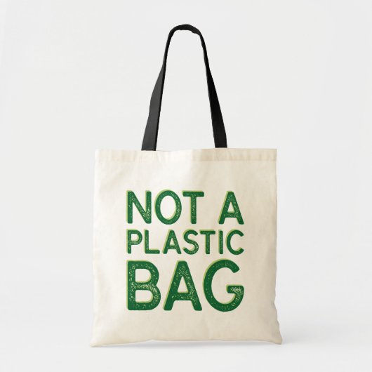 Geen plastic zak tote bag (Voorkant)