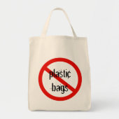 geen plastic zakken tote bag (Voorkant)