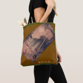 Geen plastiek alsjeblieft bruine Canvas tas (Dichtbij)