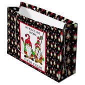 Geen plek als Gnome voor de Feestdagen Kerstmis Groot Cadeauzakje (Voorkant Gekanteld)