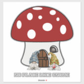 Geen plek als Gnoom, geen plek als thuispaddenstoe Sticker (Vel)