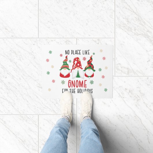 Geen plek als Gnoom voor de Feestdagen Kerstmis Deurmat (Binnen)