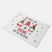 Geen plek als Gnoom voor de Feestdagen Kerstmis Deurmat (Schuin)