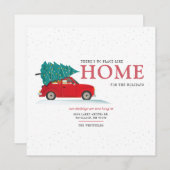 Geen plek als het adres waar je met Kerstmis thuis Feestdagenkaart (Voorkant / Achterkant)