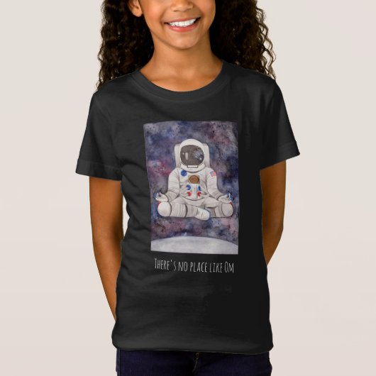 Geen plek als om - Kind stronaut T-shirt (Voorkant)