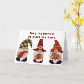 **GEEN Plek ALS THUIS ZEGT Kabouter** GELUKWENS Kaart (Gele Bloem)