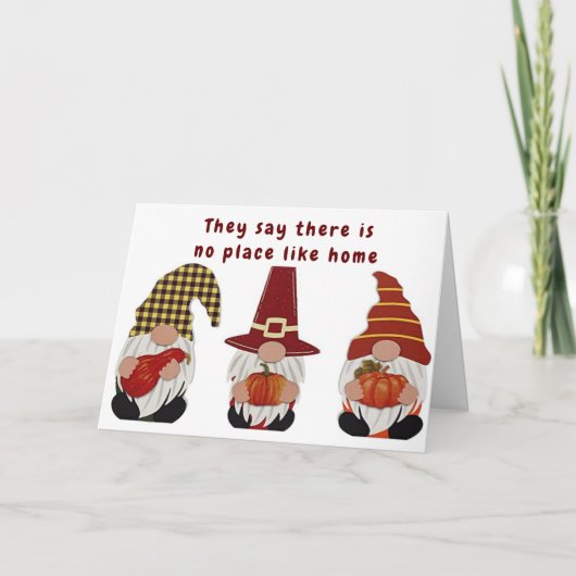 **GEEN Plek ALS THUIS ZEGT Kabouter** GELUKWENS Kaart (Voorkant)