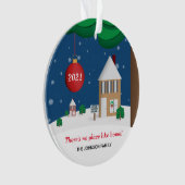 Geen plek als  winterscène ornam ornament (voorkant)