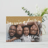 Geen plek om te gaan Afscheid 2023 Sneeuwrijk Nieu Feestdagenkaart (Staand voorkant)