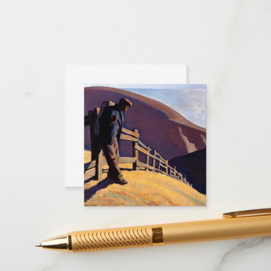 Geen plek om te gaan door Maynard Dixon Informatiekaartje (Voorkant / Achterkant in situ)