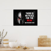 Geen plek voor de zwakkeren en gewonden hier poster (Keuken)