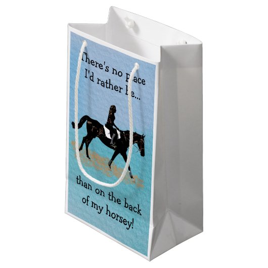 Geen plek waar ik liever zou zijn - Paardenpaarden Klein Cadeauzakje (Voorkant Gekanteld)