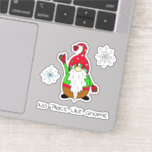 Geen plek zoals Gnome Merry Christmas Sneeuwvlokke Sticker<br><div class="desc">Geen plek zoals kabouter,  kerst Gnome stickers.</div>