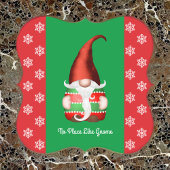 Geen plek zoals Gnome Red en Green Snowflake Kartonnen Onderzetters