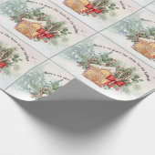 Geen plek zoals thuis | Gingerbread House Kerstmis Cadeaupapier (Hoek)