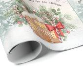 Geen plek zoals thuis | Gingerbread House Kerstmis Cadeaupapier (Rol Hoek)