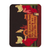 Geen plek zoals thuis Sunbonnet Baby's Magnet Magneet (Verticaal)