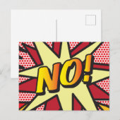 GEEN Plezier Retro Stripboek Pop Art Aankondigingskaart (Voorkant / Achterkant)