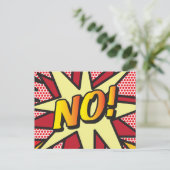 GEEN Plezier Retro Stripboek Pop Art Aankondigingskaart (Staand voorkant)