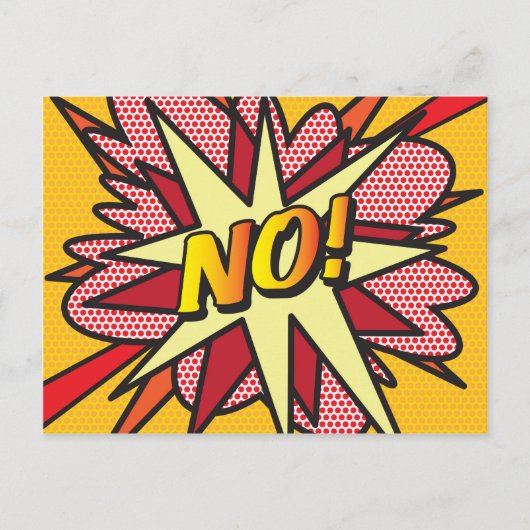 GEEN Plezier Retro Stripboek Pop Art Briefkaart (Voorkant)