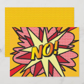 GEEN Plezier Retro Stripboek Pop Art Kaart (Voorkant / Achterkant)