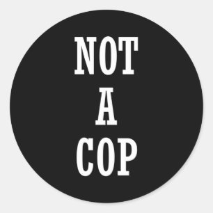 Geen politie ronde sticker