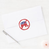 Geen politiek Republikeinse Olifant Vierkante Sticker (Envelop)