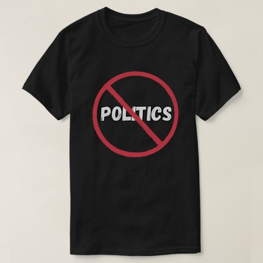 GEEN POLITIEK T-SHIRT (Design voorkant)