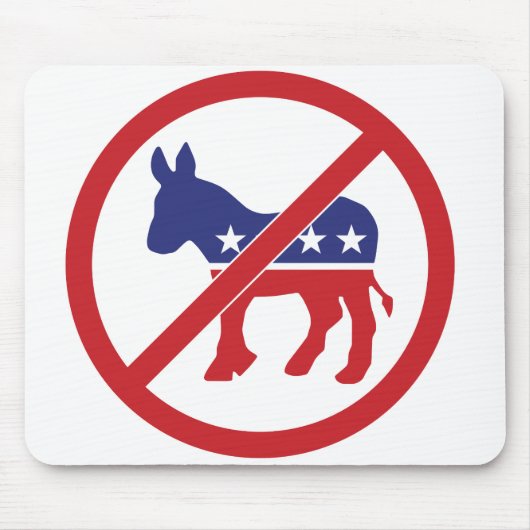 Geen politieke democraat Donkey Muismat (Voorkant)