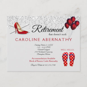 Geen pompen Hallo Teenslippers Pensioenpartij grij Briefkaart