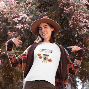 GEEN pompoen kruiden koffie val bladeren T-shirt