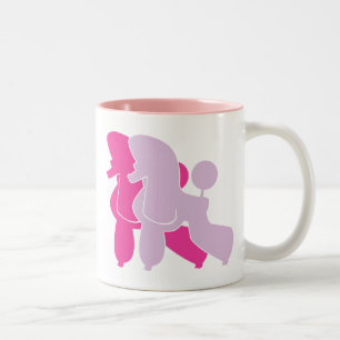 Geen Poodles Zonder Roze — Alsjeblieft! Tweekleurige Koffiemok
