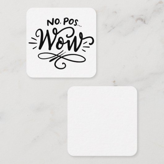 Geen POS WOW Tiny Note Kaarten Notitiekaartje (Voorkant / Achterkant)