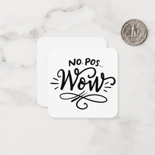 Geen POS WOW Tiny Note Kaarten Notitiekaartje (Voorkant / Achterkant in situ)