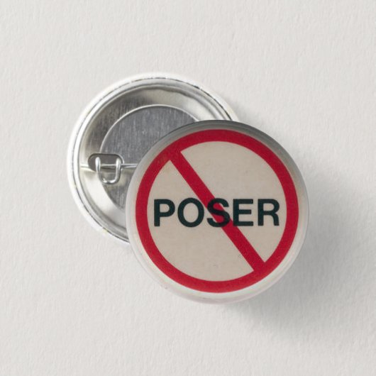 Geen poser ronde button 3,2 cm (Voorkant /achterkant)