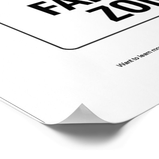 Geen Poster van de Gebied van de FOUT - met Info L (Hoek)