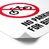 Geen poster voor parkeerfietsen voor fietsers (Hoek)