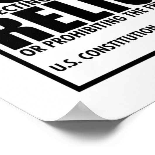 Geen Poster voor religieuze wet (Hoek)