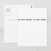 Geen potloden meer briefkaart (Voorkant / Achterkant)