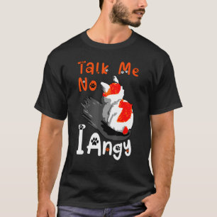 Geen praat mij ik boos meme chonky kat adoptie t-shirt