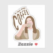 Geen praatje voor koffie sticker (Vel)