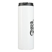 Geen praatje voor koffie. thermosbeker (Achterkant)